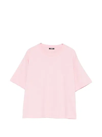 Versace Logo-print T-shirt In Pink