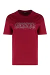 Versace Logo Print T-shirt In Red