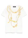 Versace T-shirt Mit Logo-print In Weiss