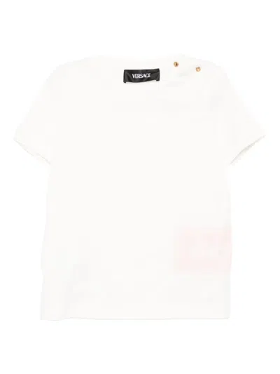 Versace Babies' Logo-print T-shirt In White