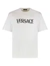 Versace Logo Cotton T-shirt In White