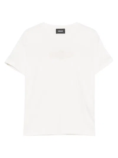 Versace Kids' Logo-print T-shirt In White