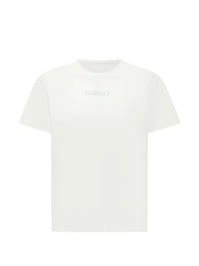 Versace Kids' Logo-print T-shirt In White