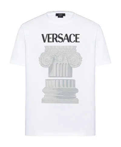 Versace Logo-print T-shirt In White