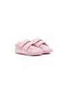 Versace Logo-print Touch-strap Sneakers In Pink