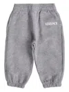 Versace Grey Trackpants With Logo For Baby In Gray