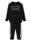 Versace Logo-print Tracksuit Set In Black