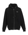 Versace Logo-print Zip-fastening Hoodie In Black
