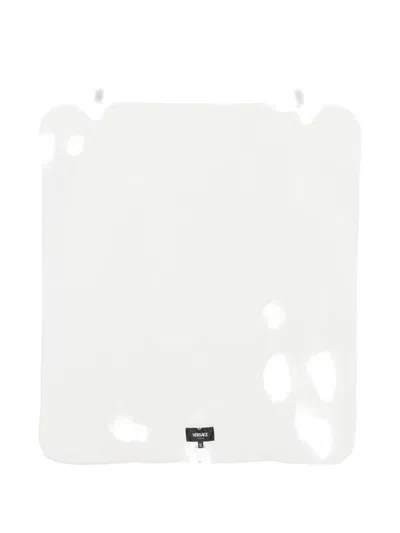 Versace Logo-printed Blanket In Blue