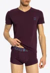 Versace Logo-print Boxers In Purple