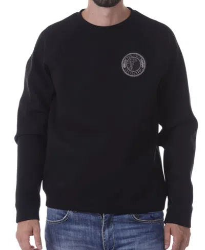 Versace Logo Printed Sweater In Black