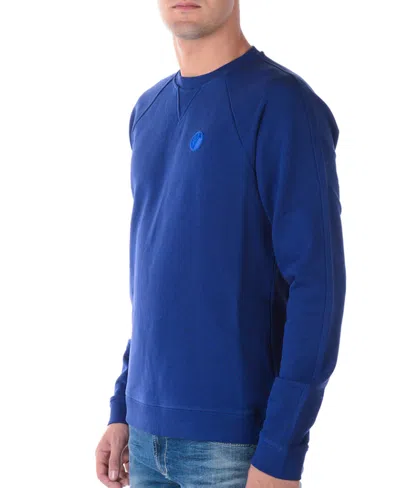 Versace Logo Printed Sweater In Blue