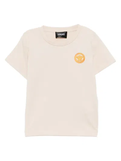 Versace Babies' Logo-printed T-shirt In Neutral