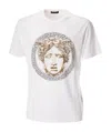 Versace Logo Printed T-shirt In White