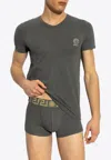 Versace Logo-printed Undershirt In Gray