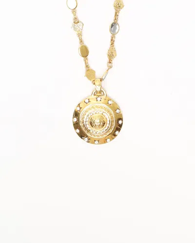 Versace Logo Rhinestone Necklace