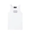 Versace Logo Ribbed-knit Cotton-blend Tank Top In White