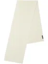 Versace Logo Ribbed Scarf In White
