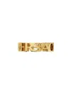 Versace Metal Logo Ring For Men In Gold