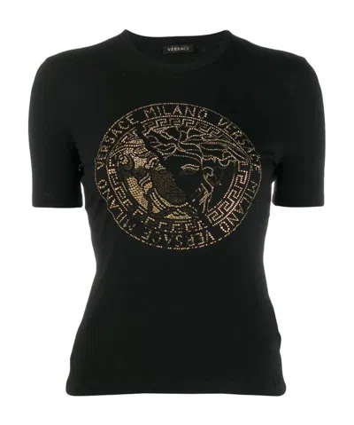 VERSACE LOGO ROUND-NECK T-SHIRT
