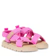 Versace Logo Sandals In Pink