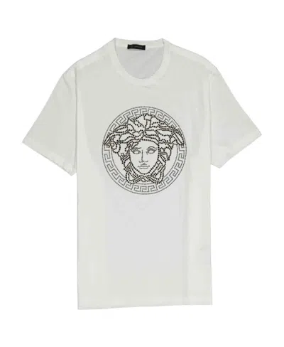 Versace Logo Short-sleeved T-shirt In White
