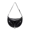 Versace Small Smooth Leather Top Handle Bag In Black