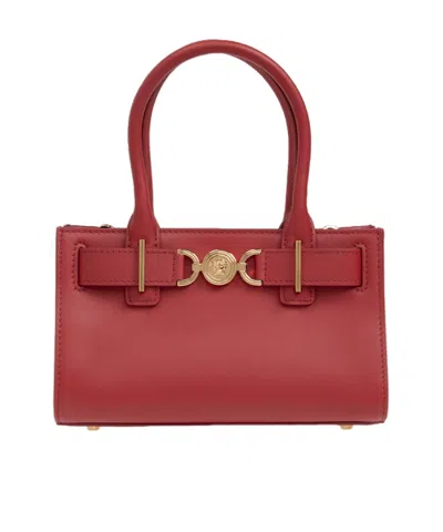 Versace Logo Shoulder Bag In Red