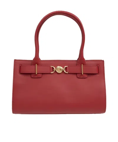 Versace Logo Shoulder Bag In Red