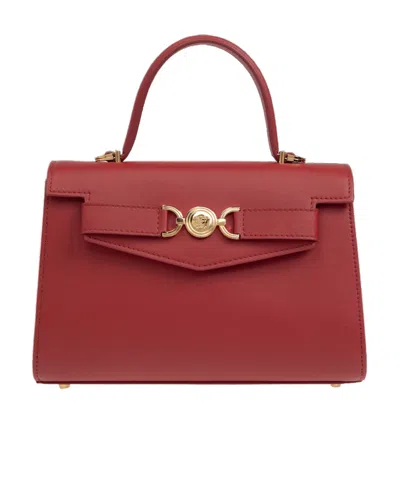 Versace Logo Shoulder Bag In Red