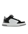 Versace Logo Leather Sneakers In White