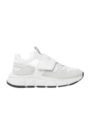 Versace Logo Sports Shoes In White