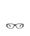 Versace 56mm Irregular Optical Glasses In Black