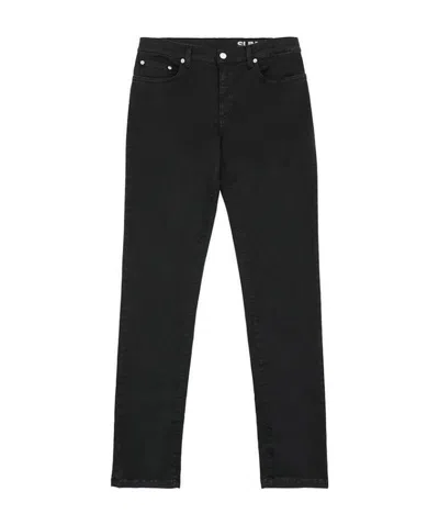 Versace Logo Straight Jeans In Black
