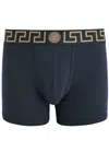 Versace Greca Border Boxers In Blue