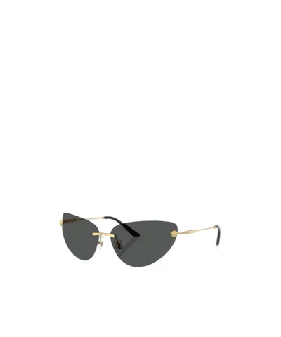 Versace Logo Sunglasses In Black