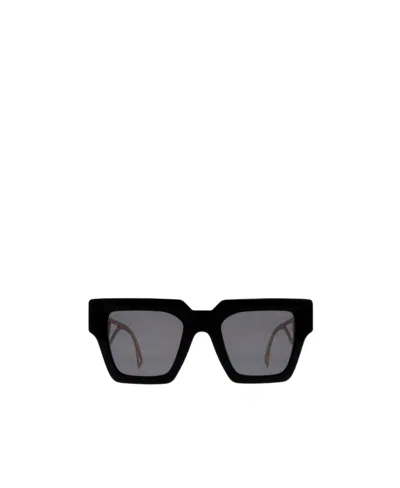 Versace Logo Sunglasses In Black