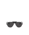 Versace Logo Sunglasses In Black
