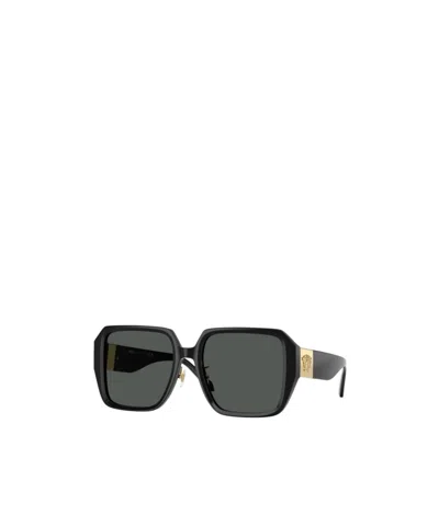 Versace Logo Sunglasses In Black