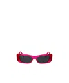Versace Fuchsia Injectate Sunglasses In Black