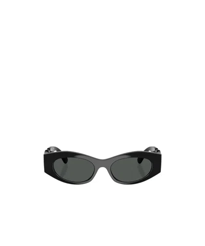 Versace Logo Sunglasses In Black