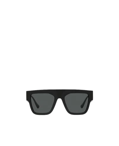 Versace Eyewear Rectangular Frame Sunglasses In Black