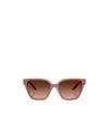 Versace 56mm Gradient Butterfly Sunglasses In Brown
