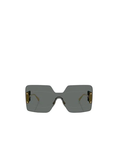 Versace Logo Sunglasses In Green