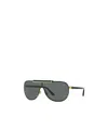 Versace Logo Sunglasses In Gray