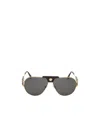 Versace Logo Sunglasses In Gray