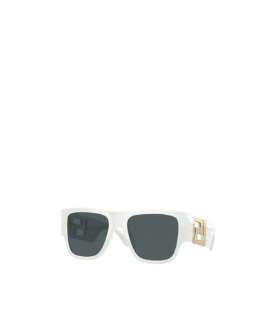 Versace Logo Sunglasses In Gray