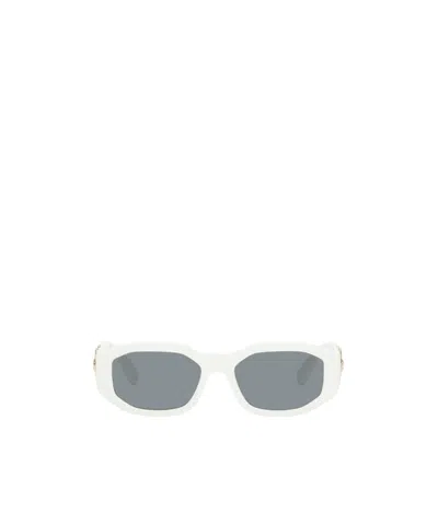 Versace Logo Sunglasses In Gray