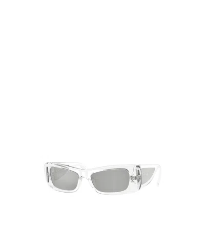 Versace Logo Sunglasses In Gray