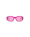 Versace Eyewear Rectangular Frame Sunglasses In Pink